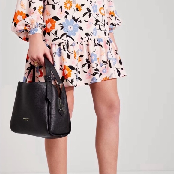 Kate Spade Knott Pebbled Leather Medium Crossbody Hobo Bag - Picture 3 of 12